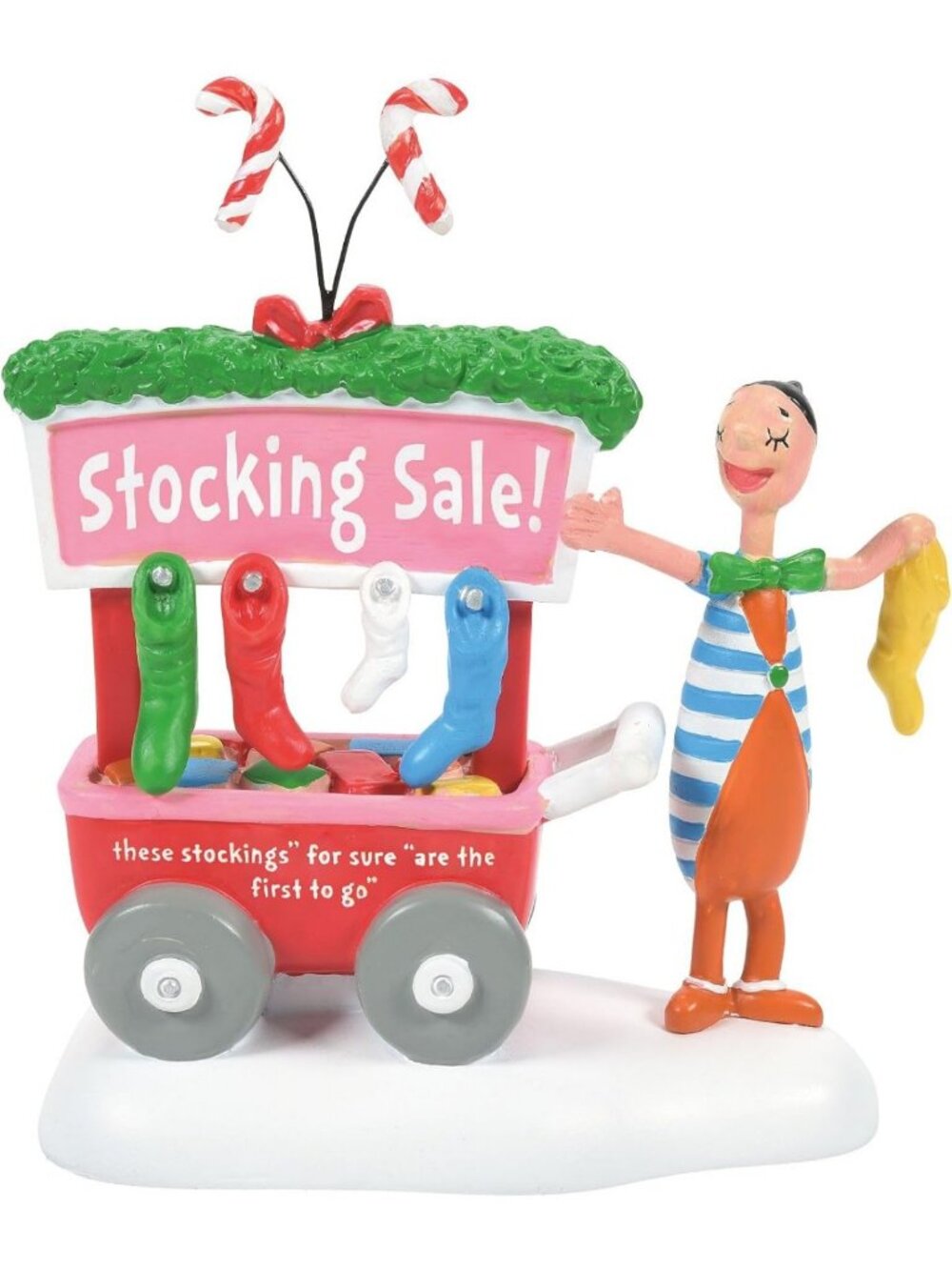 Handcrafted Grinch Village Christmas Stockings Figurine | Collectible Home Decor